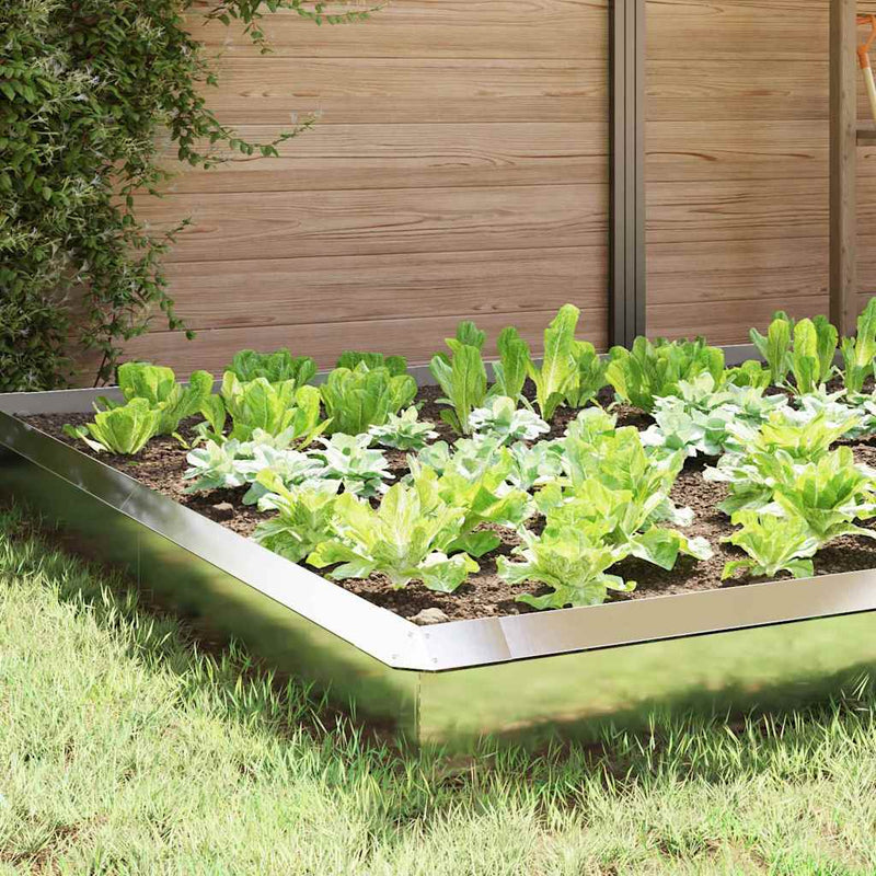 vidaXL Csiga kerítések 16 pcs Ezüst Rozsdamentes acél