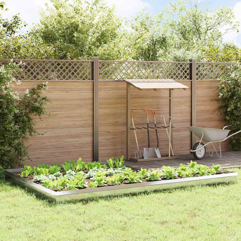 vidaXL Csiga kerítések 16 pcs Ezüst Rozsdamentes acél