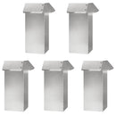 vidaXL Csiga kerítések 16 pcs Ezüst Rozsdamentes acél