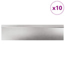 vidaXL Csiga kerítések 16 pcs Ezüst Rozsdamentes acél