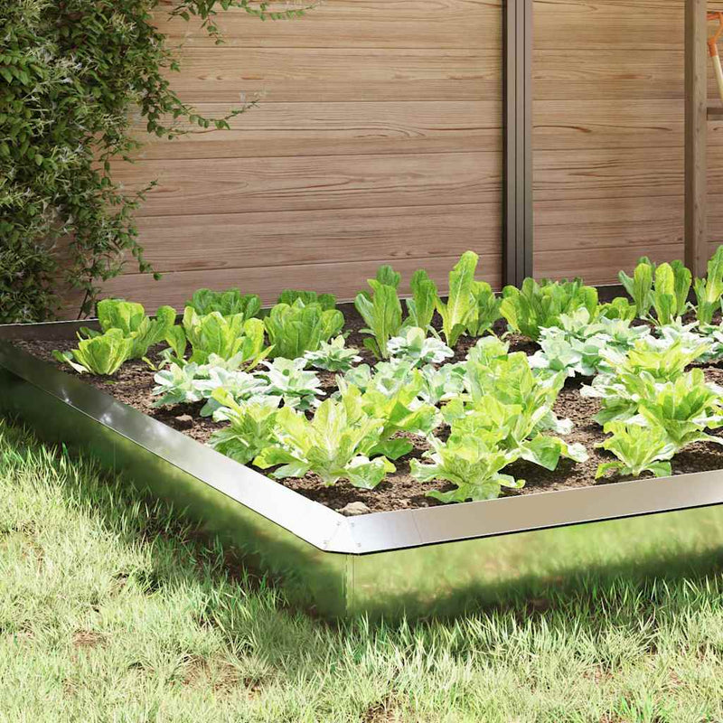 vidaXL Csiga kerítések 16 pcs Ezüst Horganyzott acél