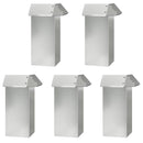 vidaXL Csiga kerítések 16 pcs Ezüst Horganyzott acél