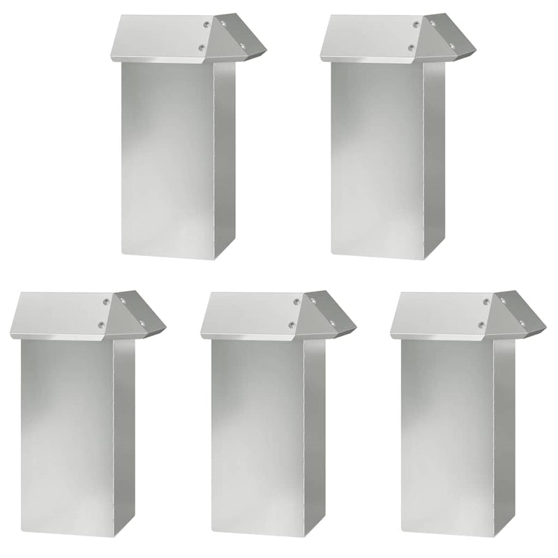 vidaXL Csiga kerítések 16 pcs Ezüst Horganyzott acél