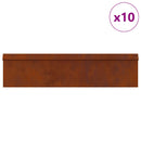 vidaXL Csiga kerítések 16 pcs Rozsdás Időjárásálló acél