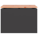 vidaXL Kerti pad Fekete 60 x 40 x 43 cm Tömör duglászfa és acél
