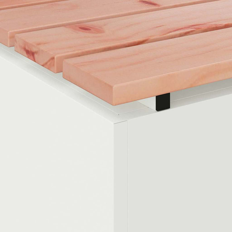 vidaXL Kerti pad Fehér 60 x 40 x 43 cm Acél