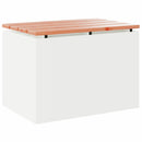 vidaXL Kerti pad Fehér 60 x 40 x 43 cm Acél