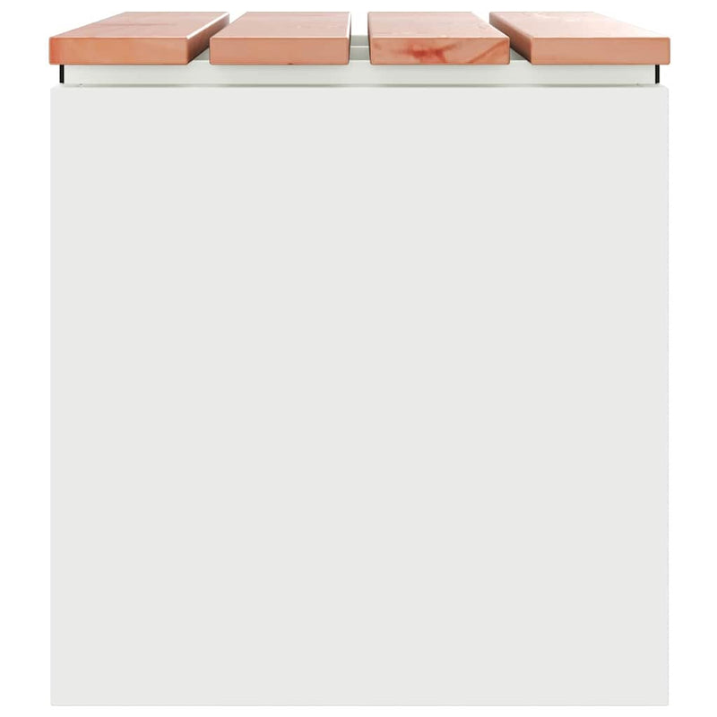 vidaXL Kerti pad Fehér 60 x 40 x 43 cm Acél