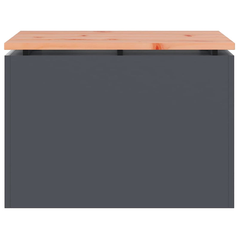 vidaXL Kerti pad Antracit 60 x 40 x 43 cm Acél