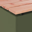 vidaXL Kerti pad Oliva zöld 60 x 40 x 43 cm Acél