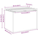 vidaXL Kerti pad Oliva zöld 60 x 40 x 43 cm Acél