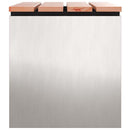 vidaXL Kerti pad Ezüst 60 x 40 x 43 cm Rozsdamentes acél