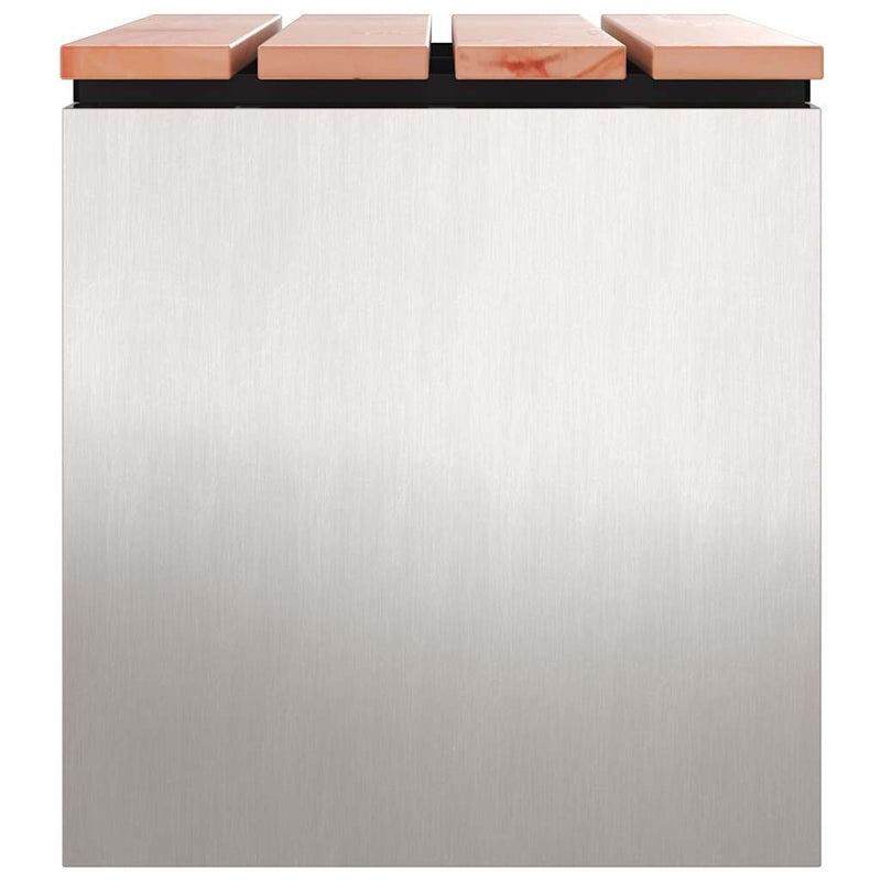 vidaXL Kerti pad Ezüst 60 x 40 x 43 cm Rozsdamentes acél