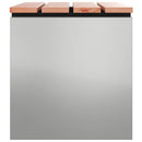 vidaXL Kerti pad Ezüst 60 x 40 x 43 cm Horganyzott acél