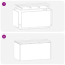 vidaXL Kerti pad Fehér 80 x 40 x 43 cm Acél