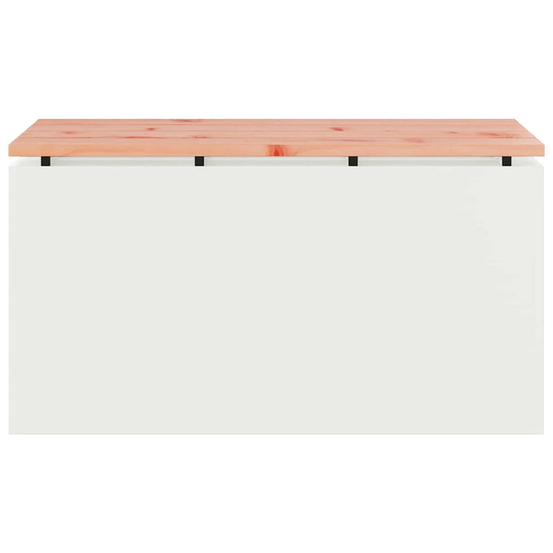 vidaXL Kerti pad Fehér 80 x 40 x 43 cm Acél