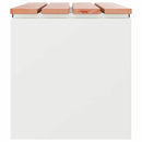 vidaXL Kerti pad Fehér 80 x 40 x 43 cm Acél