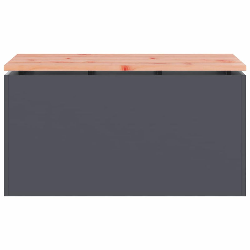 vidaXL Kerti pad Antracit 80 x 40 x 43 cm Acél