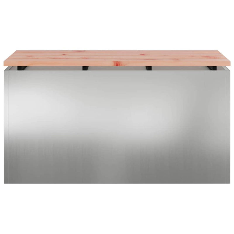 vidaXL Kerti pad Ezüst 80 x 40 x 43 cm Horganyzott acél