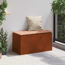 vidaXL Kerti pad Rozsdás 80 x 40 x 43 cm időjárásálló acél