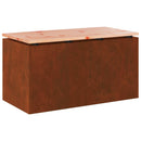 vidaXL Kerti pad Rozsdás 80 x 40 x 43 cm időjárásálló acél