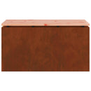 vidaXL Kerti pad Rozsdás 80 x 40 x 43 cm időjárásálló acél