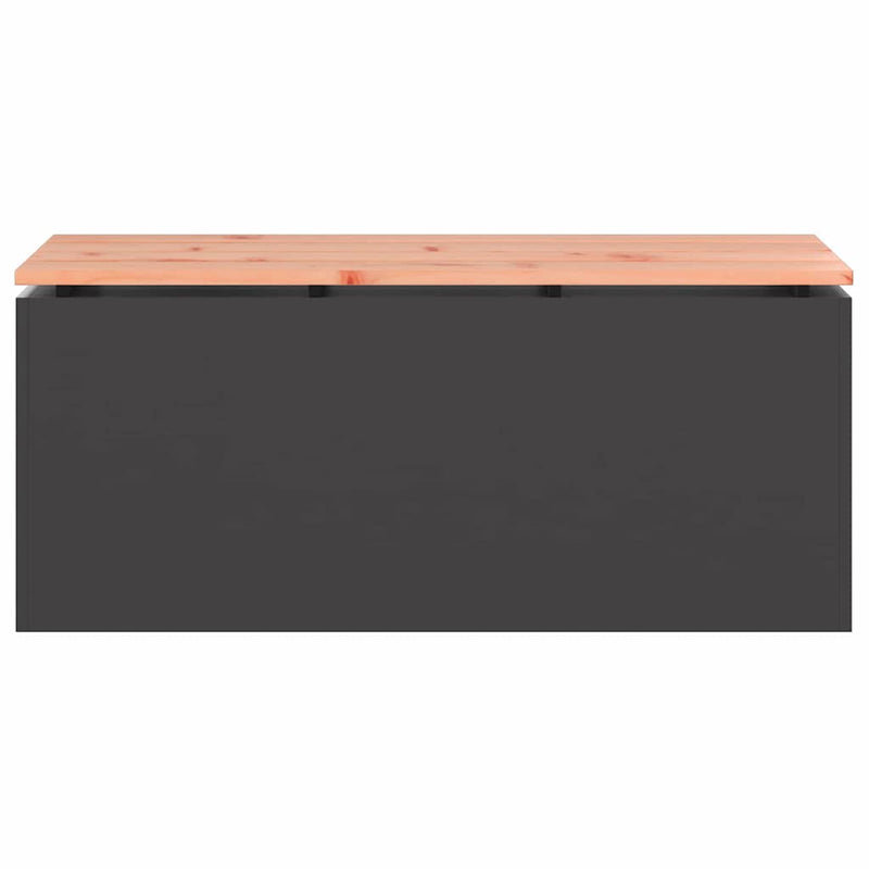 vidaXL Kerti pad Fekete 100 x 40 x 43 cm Acél