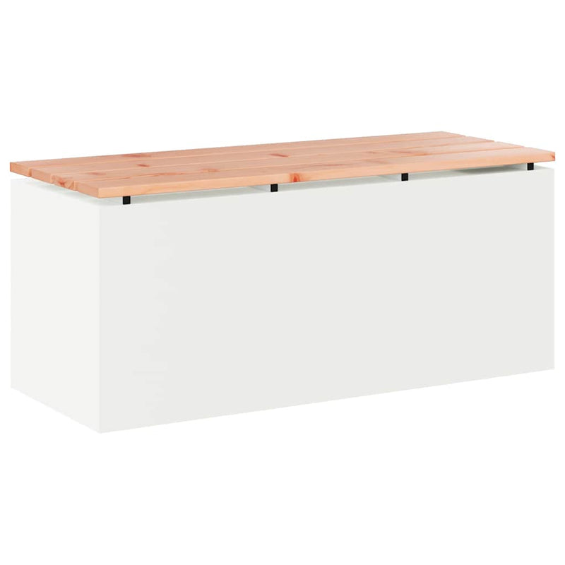 vidaXL Kerti pad Fehér 100 x 40 x 43 cm Acél