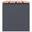vidaXL Kerti pad Antracit 100 x 40 x 43 cm Acél