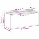 vidaXL Kerti pad Antracit 100 x 40 x 43 cm Acél