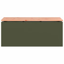 vidaXL Kerti pad Oliva zöld 100 x 40 x 43 cm Acél