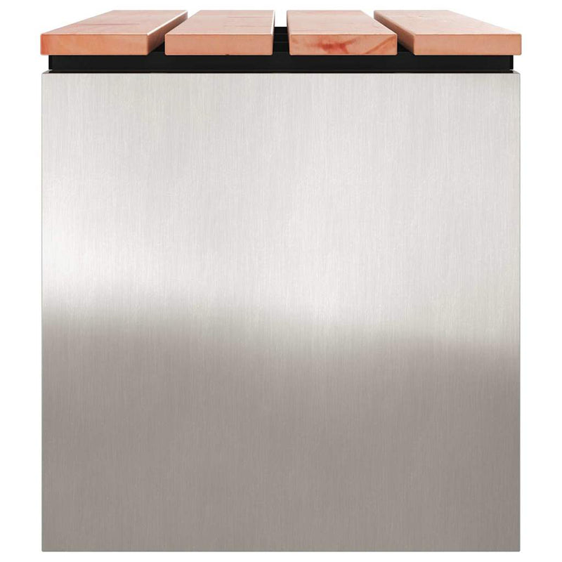 vidaXL Kerti pad Ezüst 100 x 40 x 43 cm Rozsdamentes acél