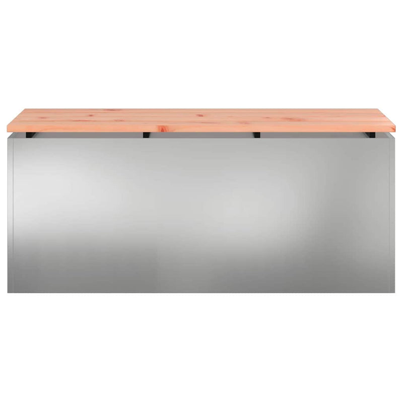 vidaXL Kerti pad Ezüst 100 x 40 x 43 cm Horganyzott acél