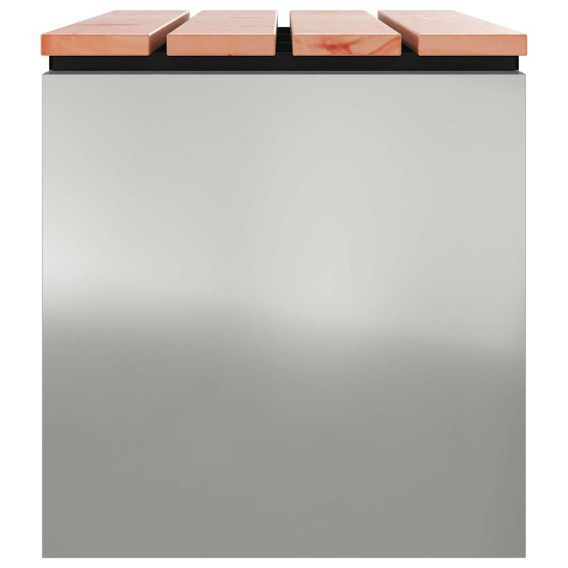 vidaXL Kerti pad Ezüst 100 x 40 x 43 cm Horganyzott acél