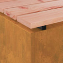 vidaXL Kerti pad Rozsdás 100 x 40 x 43 cm időjárásálló acél