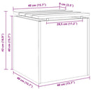 vidaXL Kerti pad Fekete 40 x 40 x 43 cm Acél