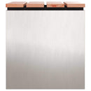 vidaXL Kerti pad Ezüst 40 x 40 x 43 cm Rozsdamentes acél