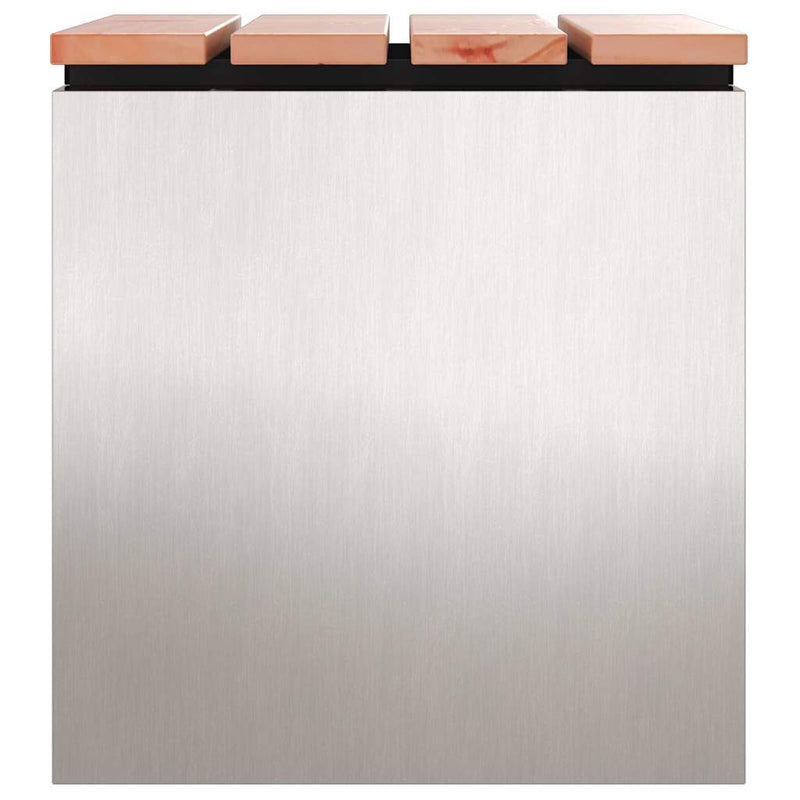 vidaXL Kerti pad Ezüst 40 x 40 x 43 cm Rozsdamentes acél