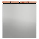 vidaXL Kerti pad Ezüst 40 x 40 x 43 cm Horganyzott acél