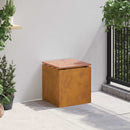 vidaXL Kerti pad Rozsdás 40 x 40 x 43 cm időjárásálló acél