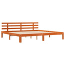 vidaXL Ágykeret Faggyú barna 203.5 x 205.5 x 69.5 cm Tömör fenyőfa