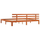vidaXL Ágykeret Faggyú barna 203.5 x 205.5 x 69.5 cm Tömör fenyőfa