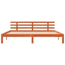 vidaXL Ágykeret Faggyú barna 203.5 x 205.5 x 69.5 cm Tömör fenyőfa