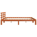 vidaXL Ágykeret Faggyú barna 203.5 x 205.5 x 69.5 cm Tömör fenyőfa