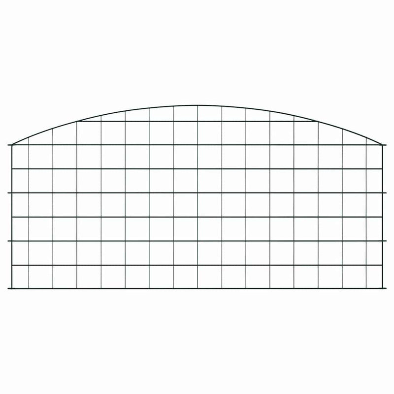 vidaXL Tó Kerítés Készlet 5 pcs Zöld 100 x 50 cm Acél