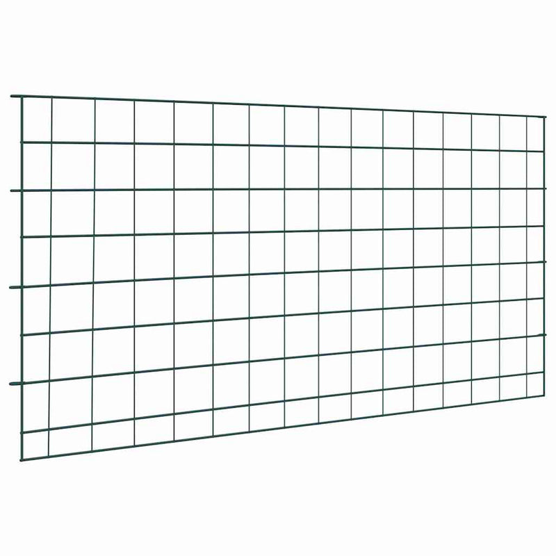 vidaXL Tó Kerítés Készlet 5 pcs Zöld 100 x 50 cm Acél