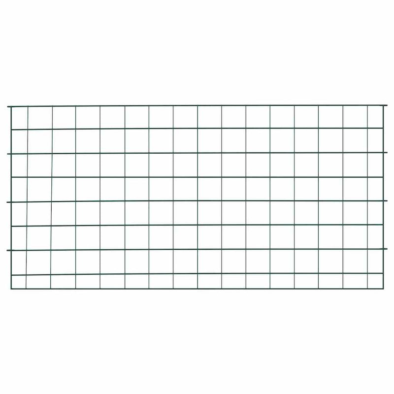 vidaXL Tó Kerítés Készlet 5 pcs Zöld 100 x 50 cm Acél