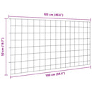 vidaXL Tó Kerítés Készlet 5 pcs Zöld 100 x 50 cm Acél