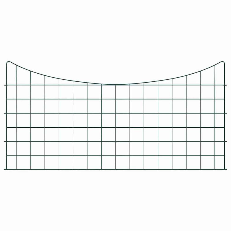vidaXL Tó Kerítés Készlet 5 pcs Zöld 100 x 50 cm Acél