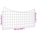 vidaXL Tó Kerítés Készlet 5 pcs Zöld 100 x 50 cm Acél